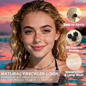 Stylo Taches de Rousseur – Freckle Pen Maquillage Naturel, Résistant à l’eau et Longue Tenue, Application Facile, Look Ensole