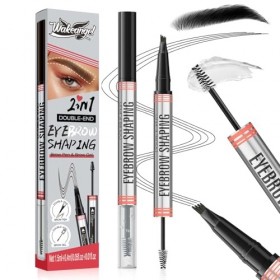 Crayon à Sourcil Magique 3D Waterproof, Micro Brow Pencil Avec 4 Pointes de Fourchette, Crayon Microblading Sourcil pour Sour