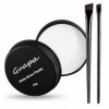 Lot de 2 pinceaux à sourcils blancs - Pâte de contour pour sourcils et lèvres - Aide au positionnement - Kit de 2 pinceaux à 