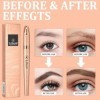 Crayon à sourcils magique avec 4 pointes microfourchues – 3D Crayon Sourcil Microblading Résistant à Leau, Stylo à sourcils 