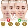 Crayon à sourcils microblading à double extrémité, 2 en 1 eye-liner pour le maquillage, Crayon Sourcil imperméable pour créer