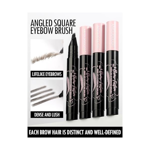 Anglicolor Crayon Sourcils Facile à Utiliser,Crayon Sourcils Microblading Naturel,Brosse à Sourcils Séchage Rapide,Longue Ten