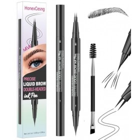Professional Makeup Feutre à Sourcils Lift & Snatch, Waterproof, Sans Transfert, Crayon Sourcil Ultra-Fin Double 2 en 1 - Emb