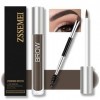 Gel Sourcils Imperméable à Tenue Longue, Maquillage Sourcils Liquide Teinté Intense, Résistant à la Transpiration, Effet Natu
