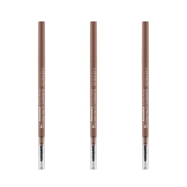 Catrice Crayon à sourcils - Catrice SlimMatic Ultra Precise Brow Pencil, avec brosse à sourcils, lot de 3 3 x 0,05 g , n° 0