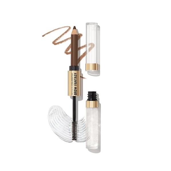 Revlon ColorStay Brow Fantasy, Produit sourcils 2-en-1 : crayon au fini poudré et gel transparent fixant infusé de provitamin