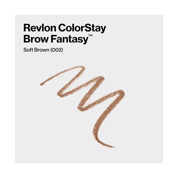 Revlon ColorStay Brow Fantasy, Produit sourcils 2-en-1 : crayon au fini poudré et gel transparent fixant infusé de provitamin