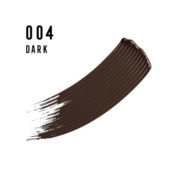 Max Factor Masterpiece Divine Brow Lamination Gel 004 Dark Applicateur double face, Plastification semblable à un salon, peig