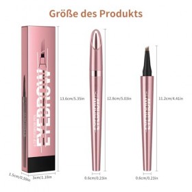 Crayon à sourcils magique 3D avec 4 pointes fourchettes, imperméable et résistant à la transpiration, naturel imperméable et 