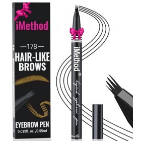 iMethod Stylo à sourcils – Crayon à sourcils avec pointe micro à 4 fourchettes, stylo à sourcils Microblading pour sourcils n