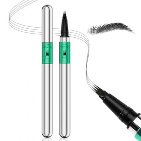 Apooliy Stylo à sourcils pour microblading，Longue durée and Crayon à sourcils imperméable Micro 4 Point Brow Pen， pour créer 