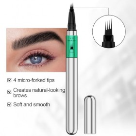 Apooliy Stylo à sourcils pour microblading，Longue durée and Crayon à sourcils imperméable Micro 4 Point Brow Pen， pour créer 
