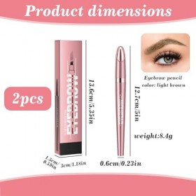 LIUYIDM Magique Crayon Sourcil Imperméable avec 4 Pointes de Fourchette Crayons et Maquillage pour Sourcils Microblading Sour
