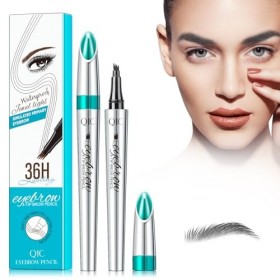 Crayon de couleur pour sourcils - Pour colorer et coiffer les sourcils - Gris
