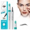 Crayon de couleur pour sourcils - Pour colorer et coiffer les sourcils - Gris