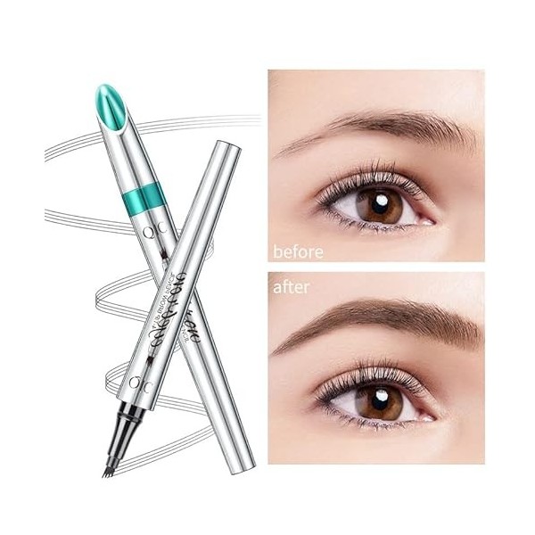 Crayon de couleur pour sourcils - Pour colorer et coiffer les sourcils - Gris