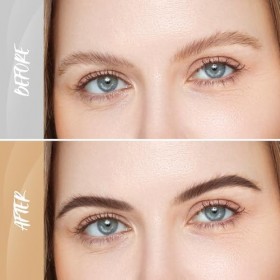 Boobeen Poudre à Sourcils Bicolore avec Cachet pour Sourcils, Maquillage Naturel Imperméable pour Sourcils, Poudre de Définit