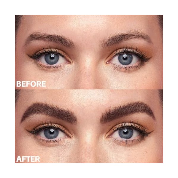 Boobeen 2PCS Microblading Eyebrow Pencil, stylo à sourcils à pointe fine 2 en 1 et brosse Spoolie, résistant à leau et aux b