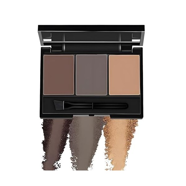 Kit de poudre à sourcils avec pinceau biseauté et miroir, palette multicolore pour nuances de sourcils personnalisées expres