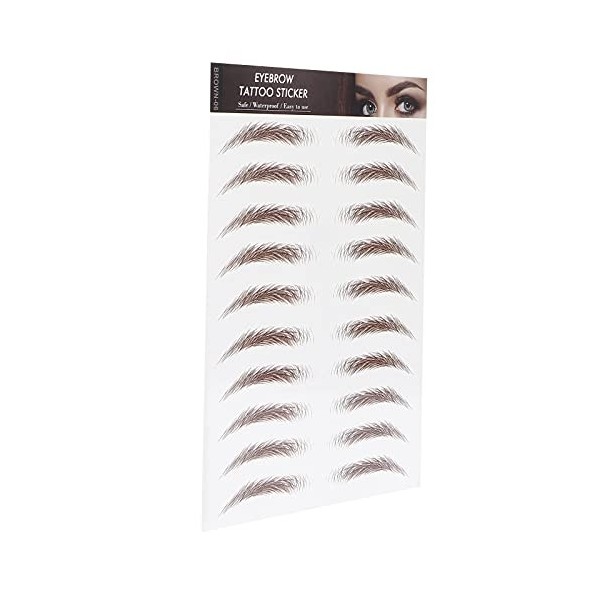 Autocollant de Tatouage de Sourcil Imperméable, Autocollant de Transfert, Maquillage, Autocollant pour Femmes BROWN-06 