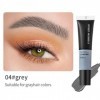 3pcs Gel pour Sourcils à Décoller avec un Pinceau, Gel de Tatouage pour Sourcils Semi-permanent, Teinte Imperméable pour Sour