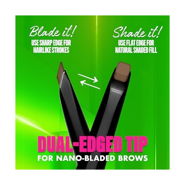 NYX Professional Makeup - Crayon à Sourcils - Mine Fine et Mine Plate - Formule Sans Bavure et Sans Transfert - Tenue Longue 