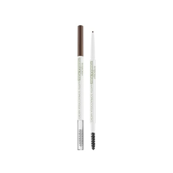 Deborah Milano - Crayon à sourcils Formula Pura, 02 Medium Brown, Crayon à haute résistance avec micro pointe, idéal pour déf
