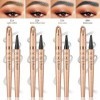 Crayon à sourcils liquide, Crayon à sourcils waterproof avec 4 pointes micro-fourches, Teinte à sourcils longue durée Pour un
