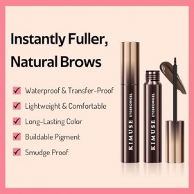 KIMUSE Eyebrow Gel, Teinture pour Sourcils Longue Tenue, Gel pour Sourcils Imperméable, Anti-Transfert, Résistant aux Taches,