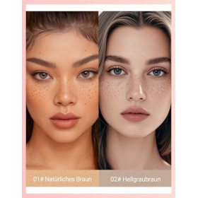 Erinde 2 en 1 à double extrémité Stylo pour taches de rousseur & Tampon pour taches de rousseur, tampon pour taches imperméab