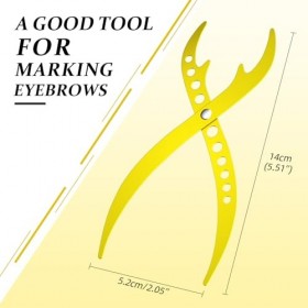 ATOMUS Règle de tatouage à sourcils en acier inoxydable - Outil de maquillage avec stylo de marque - Pointe de 0,5 mm - Outil