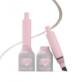 VEECCI Stylo pinceau à sourcils coudé – Crayon microblading imperméable pour sourcils naturels et ligne des cheveux – Longue 