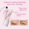 VEECCI Stylo pinceau à sourcils coudé – Crayon microblading imperméable pour sourcils naturels et ligne des cheveux – Longue