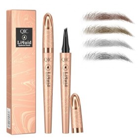 Crayon à sourcils magique, avec 4 pointes microfourchettes, naturel imperméable et durable, pour hommes et femmes, pour des s