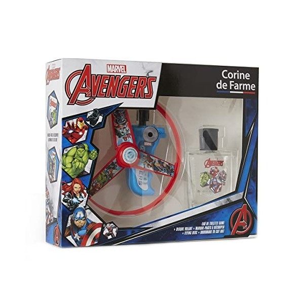 Corine de Farme Coffret Cadeau Avengers Marvel, Eau de Toilette 50ml + Disque Volant