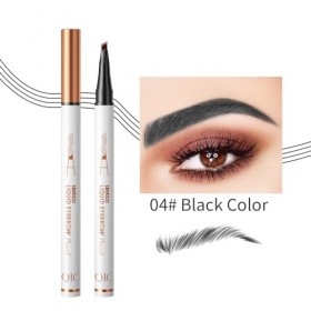 Crayon à sourcils - Imperméable - Résistant aux frottements - 3D - Maquillage naturel - Pour hommes et femmes - Noir
