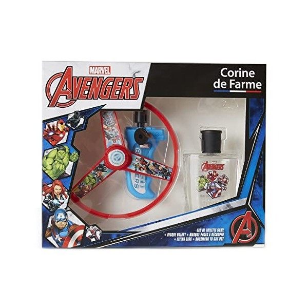 Corine de Farme Coffret Cadeau Avengers Marvel, Eau de Toilette 50ml + Disque Volant