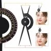 Règle de Positionnement Sourcil en Acier Inoxydable - Outil de Mesure Microblading Maquillage Permanent, Basé sur le Nombre d