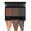 Palette de poudre à sourcils avec pinceau et miroir, kit de teinte naturelle pour sourcils pour définir et sculpter les sourc