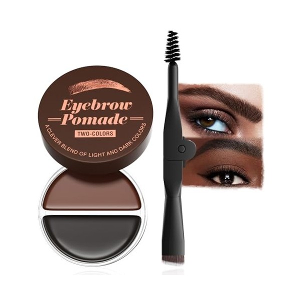 Gel teinté à la cire à sourcils, gel coiffant imperméable 2 en 1, longue durée, anti-taches, séchage rapide, non gras, savon 