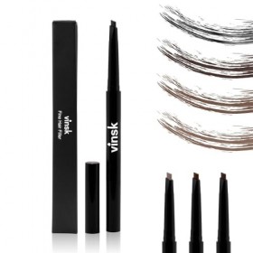 vinsk® UNISEX Fine Hair Filler Produit 2 en 1 - Combleur de barbe & crayon à sourcils Idéal pour combler les trous dans la ba