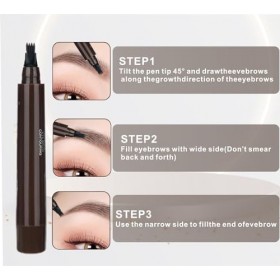 Magic Microblading Crayon de contour des sourcils – Stylo de contour des sourcils – Stylo à sourcils étanche précis à 5 point