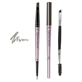 Riceel Stylo à sourcils, crayon à sourcils avec pinceau à sourcils à double extrémité, stylo à sourcils ultra fin à double ex