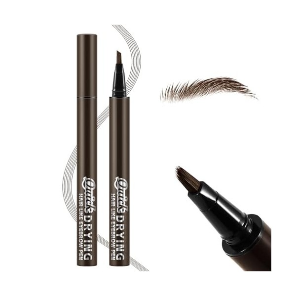 Apooliy Stylo à Sourcils Waterproof，Crayon à Sourcils Longue Durée，Créer Des Sourcils en 3D à Laspect Naturel et Semblable à