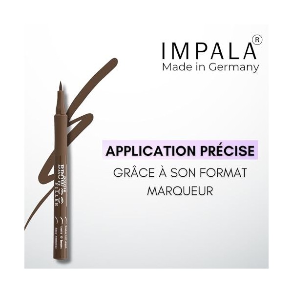 Impala I Remplissage précis des sourcils I Couleur 1 ébène I Résistant à leau et longue durée