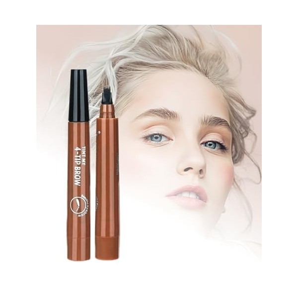Magic Microblading Crayon de contour des sourcils – Stylo de contour des sourcils – Stylo à sourcils étanche précis à 4 point