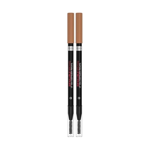 LOréal Paris - Crayon à Sourcils - Infaillible 12H Brow Definer - Teinte : 6.32 Auburn Lot de 2 
