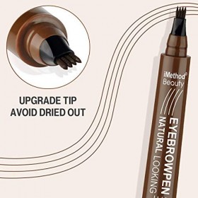 iMethod Stylo à sourcils - Mise à niveau du stylo de tatouage des sourcils, maquillage des sourcils, longue durée, imperméabl