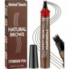 iMethod Microblading Crayon à sourcils - Maquillage des sourcils - Durable - Brun noir