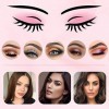 TEUVO Pochoir Sourcils Kit pour Débutant 3 Procès-verbal Maquillage, 24 Styles de Pochoir, 1 Brosse Sourcil et 1 Rasoir Visag